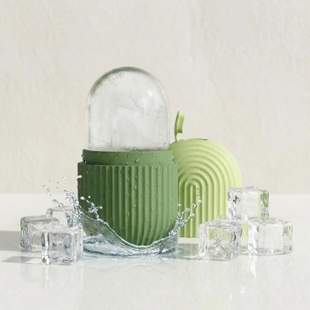 Ice Roller for Face and Eye Glow Naturally and Skincare, Ice Face Roller, Ice Facial Cube, Gua Sha Face Massage, Ice Roller Face for Beauty and Skin Care  for Men & Women Face Ice Roller  cute giftIce Roller for Face - De-puff &Tighten Pores,#fyp gift