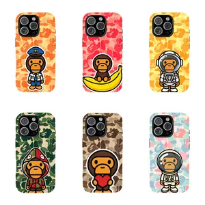 Bape Baby Milo Camo Streetwear Case – Impact-Dispersion Hard Case with Flexible Rubber Liner, Glossy UV Finish, 2-Piece Design |     for iPhone17 ProMax /16/15/14/13/12/11 Plus for Samsung phones, suitable for both men and women,