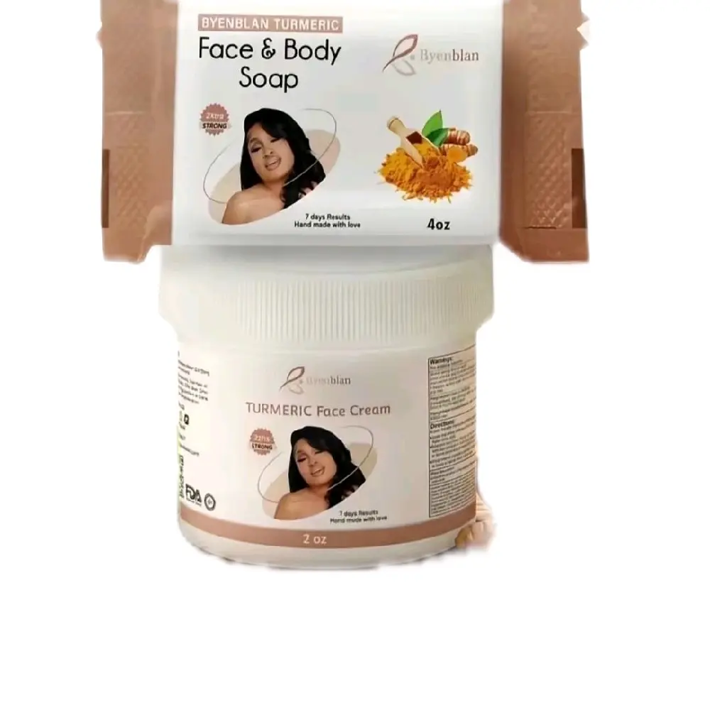 Turmeric Face Care Set - Natural Soap and Hydrating Face Cream