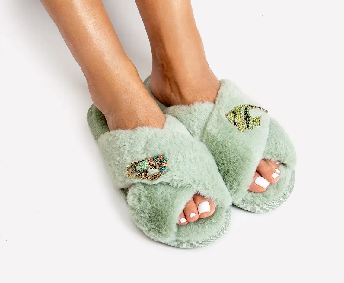 Seahorse Fluffy slippers