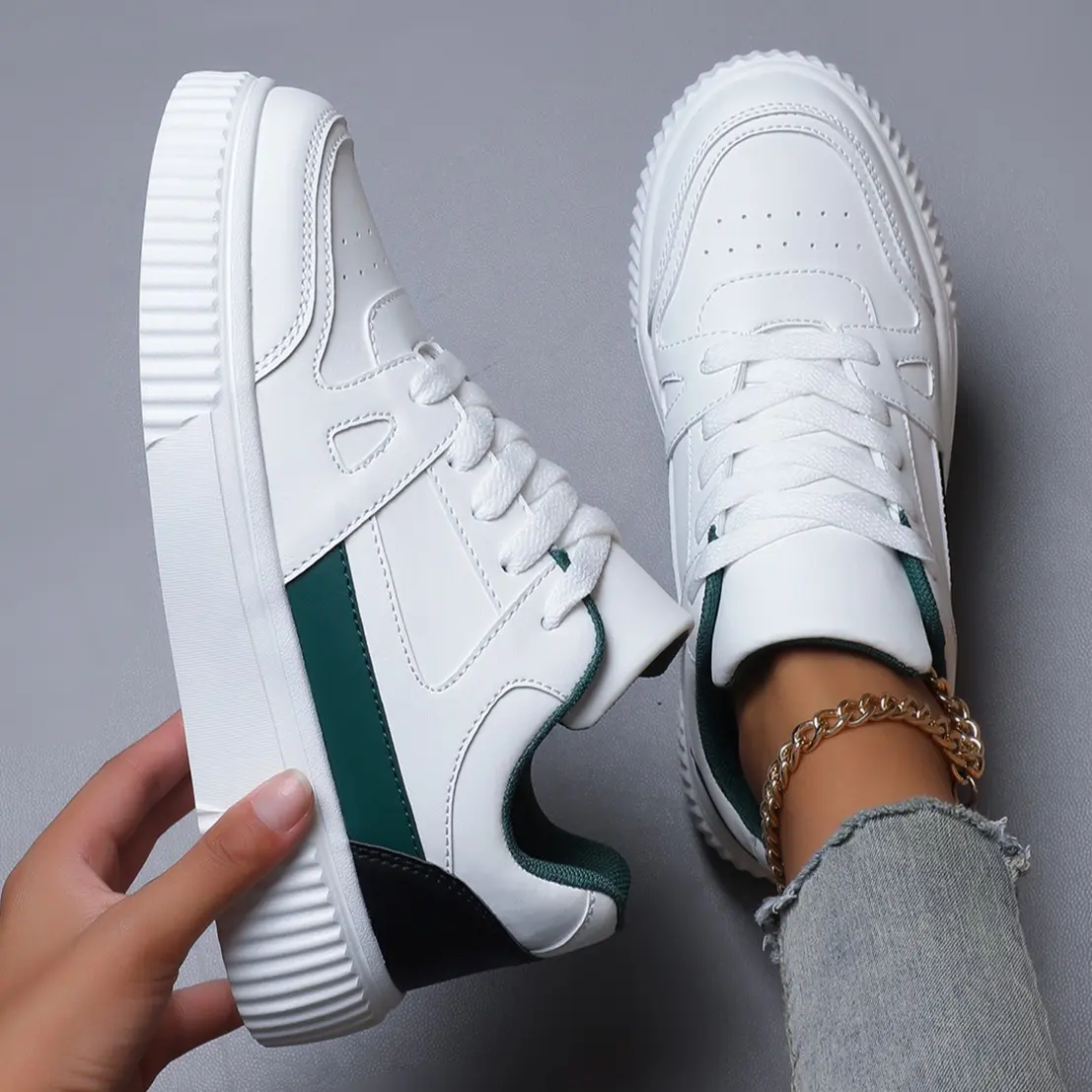 Women's Sporty Chic Low Top Fitness Running Shoes - Lightweight Knit Fabric Cloth Double-Cushioned Breathable Casual Trainers for Workouts