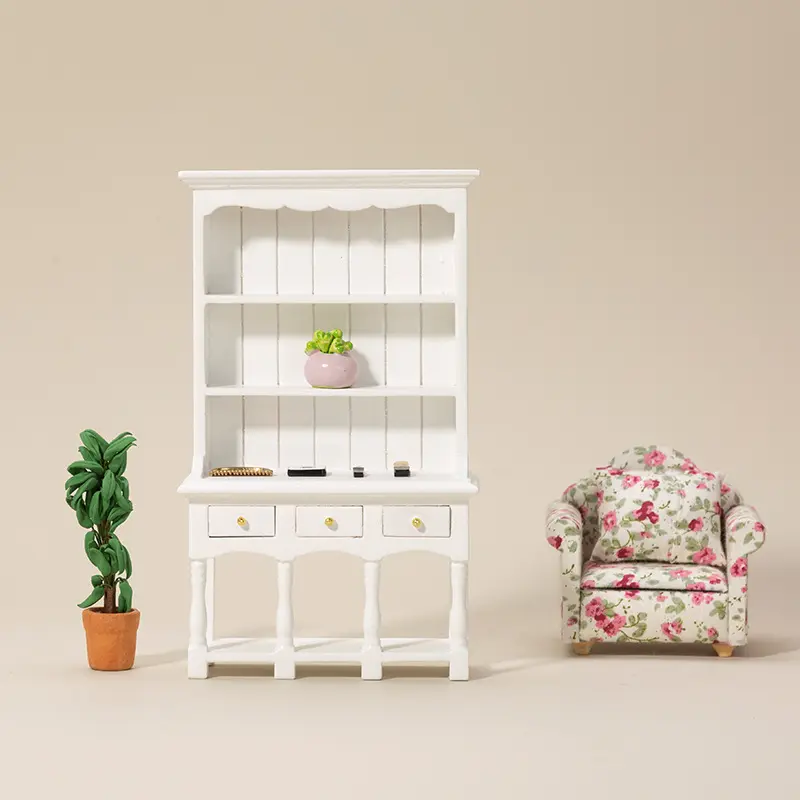 1:12 Miniature Storage Cabinet Dollhouse Tiny Model Furniture Mini Cabinet Decor Gift Christmas Easter New Year