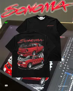 SONOMA TRUCK T-Shirt - Classic Muscle Car Graphic Tee for Fans, Black Short Sleeve Crewneck, 100% Cotton, Made in USA Tropical