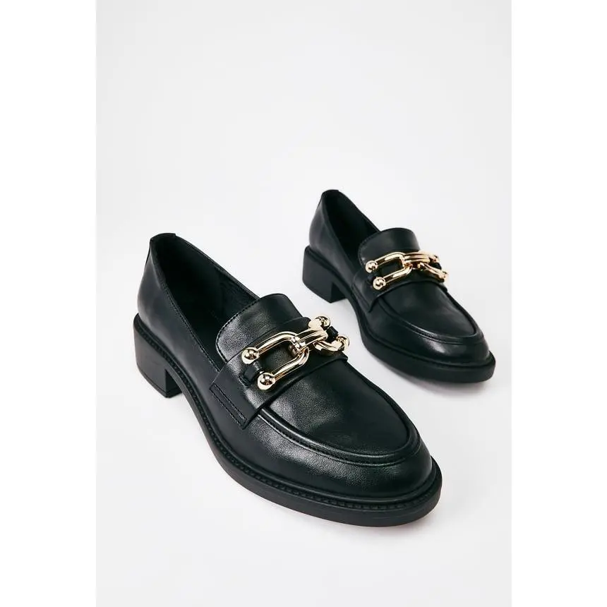 JUSTFAB Women's Slip-On Loafer Flat Shoes - Chic Sleek, Classic French, Artificial Leather, Casual Comfortable Footwear, Chic Sleek Loafers, Classic French Loafers