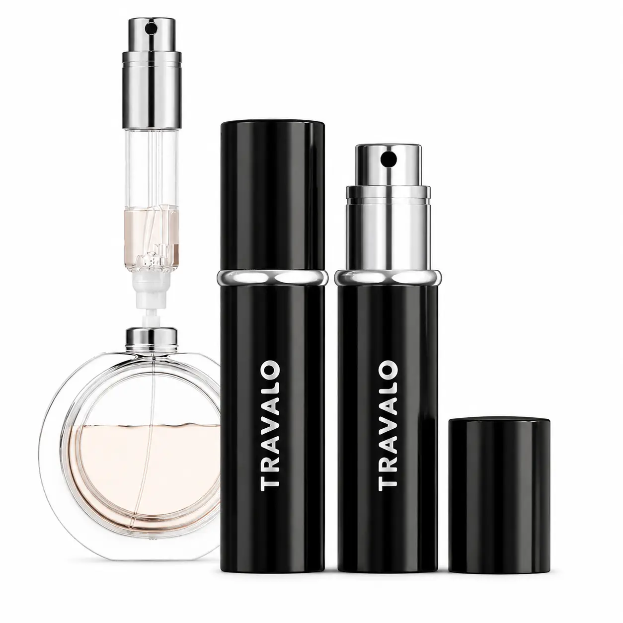 Travalo ESSENTI Refillable Perfume Atomizer, 5ml Portable Bottom Fill Travel Sprayer, Leak-Resistant Cosmetic Cologne Dispenser with Fine Mist for Women & Men, Makeup, Leak Proof, Mini Cologne Dispenser