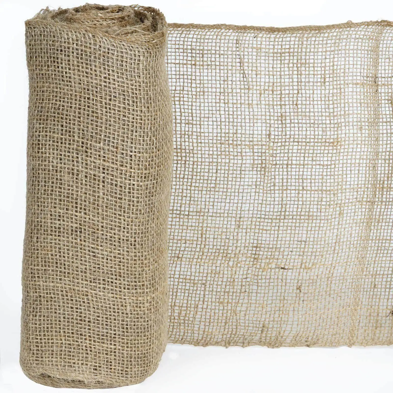 12-in x 10-yd Natural Jute Burlap Fabric Roll, Rustic Boho Decor Decoration Material for DIY Crafts