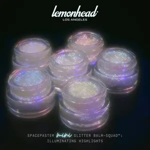 SPACEPASTE Illuminating Highlights - 6 piece Mini Glitter Gel Collection for Eyes, Face & Body by Lemonhead LA