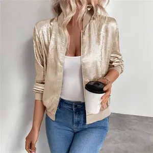 Casual Solid Thin Zip Jacket