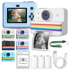 Children Instant Camera, 2.8 Inch Screen, 1080P HD Photography, Includes 3 Rolls Film, Lanyard, Data Cable, Birthday Gift