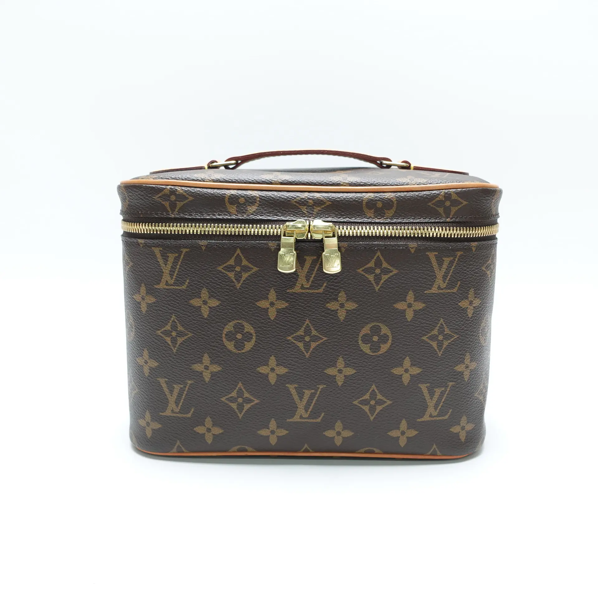 Pre-owned Louis Vuitton Canvas Clutches & Wristlets Nice Brown Monogram Cosmetic Bag T10448544