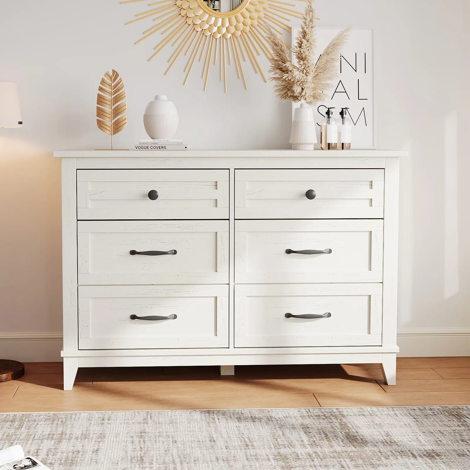 One Dresser, 6 Drawers, Endless Storage! Perfect for Bedroom, Closet & Entryway