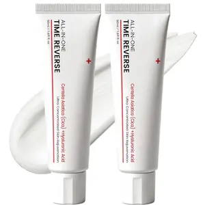 2PCS All-In-One Time Reverse Cream, Deeply Moisturizes and Nourishes the Skin, Nourishing, Hydrates, Firms & Reduces Wrinkles with Centella Asiatica (Cica), Collagen & Hyaluronic Acid
