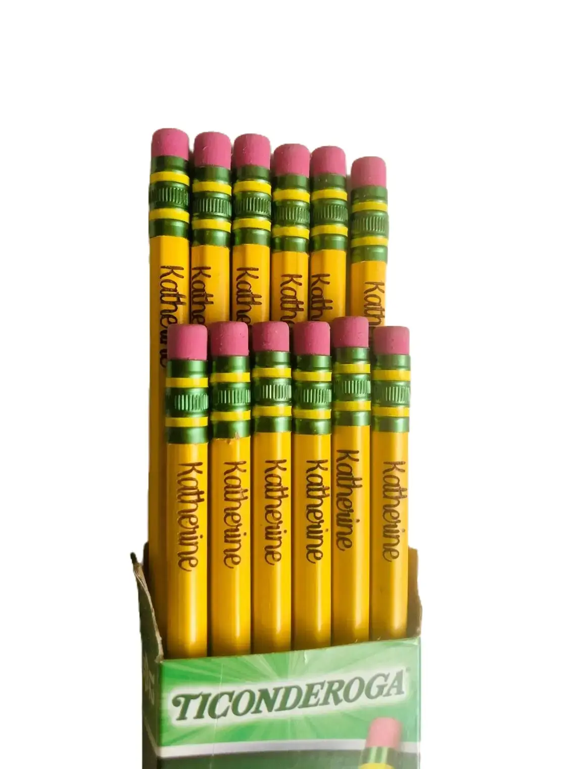 Engraved Student Name Pencils - Yellow- 12ct pack