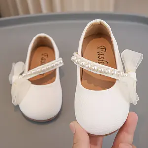 [Stylish Soft Pearl] Stylish Soft Pearl Flat Shoes Girls |    ,, Autumn |     Round Toe, Students, Outdoor, Indoor