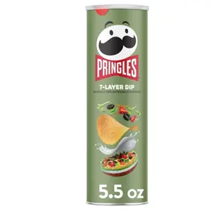 Pringles 7-Layers Dip Flavored Potato Crisp 1 Can 5.5 oz