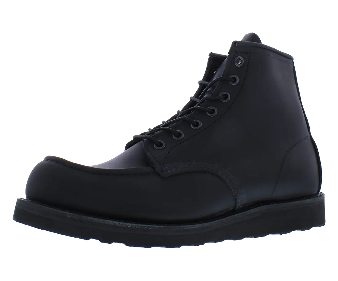 Red Wing Men's Heritage 6-Inch Moc Toe Leather Boots, Classic Lace-up Work Style Outdoor Footwear with Crepe Sole