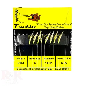 PG Mono Bait Rigs - with fish skin & green heads