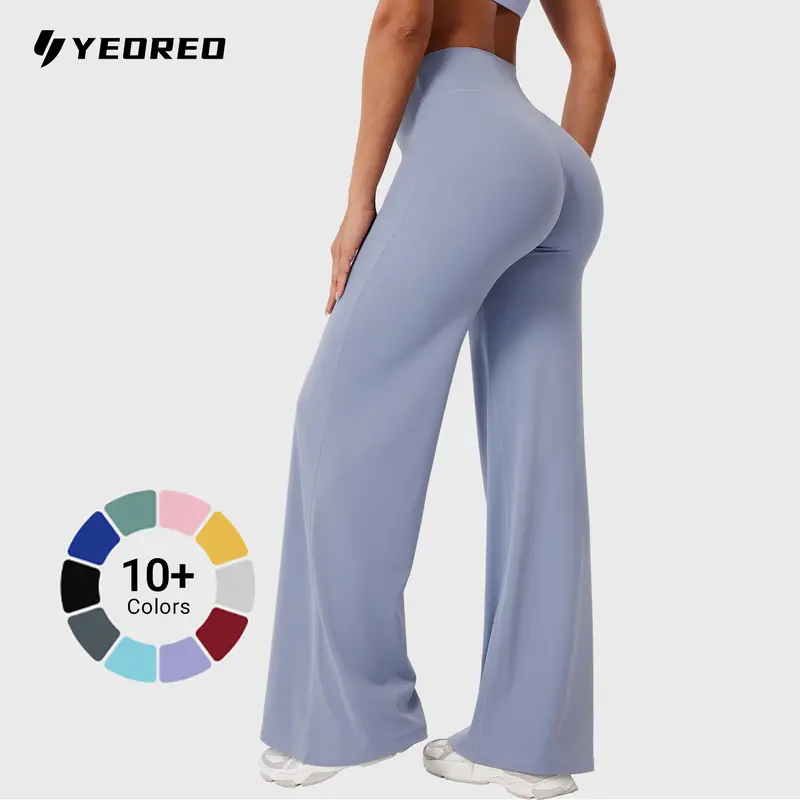 YEOREO High Waist Straight Leg Leggings Women No Front Seam Workout Yoga Pant Seamless Gym Wear flattering Confort Able Pants Activewear Bottoms Sweatpants