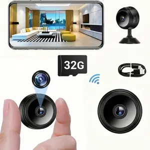 Strong Magnet Mini WiFi Camera 4K HD, Portable Home Security Camera,1.5H Battery/USB Power, 32G Card, Smart AI Motion Detection, iOS Android APP