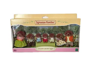 Sylvanian Families Chocolate Labrador Family 5730 Set Calico Critters