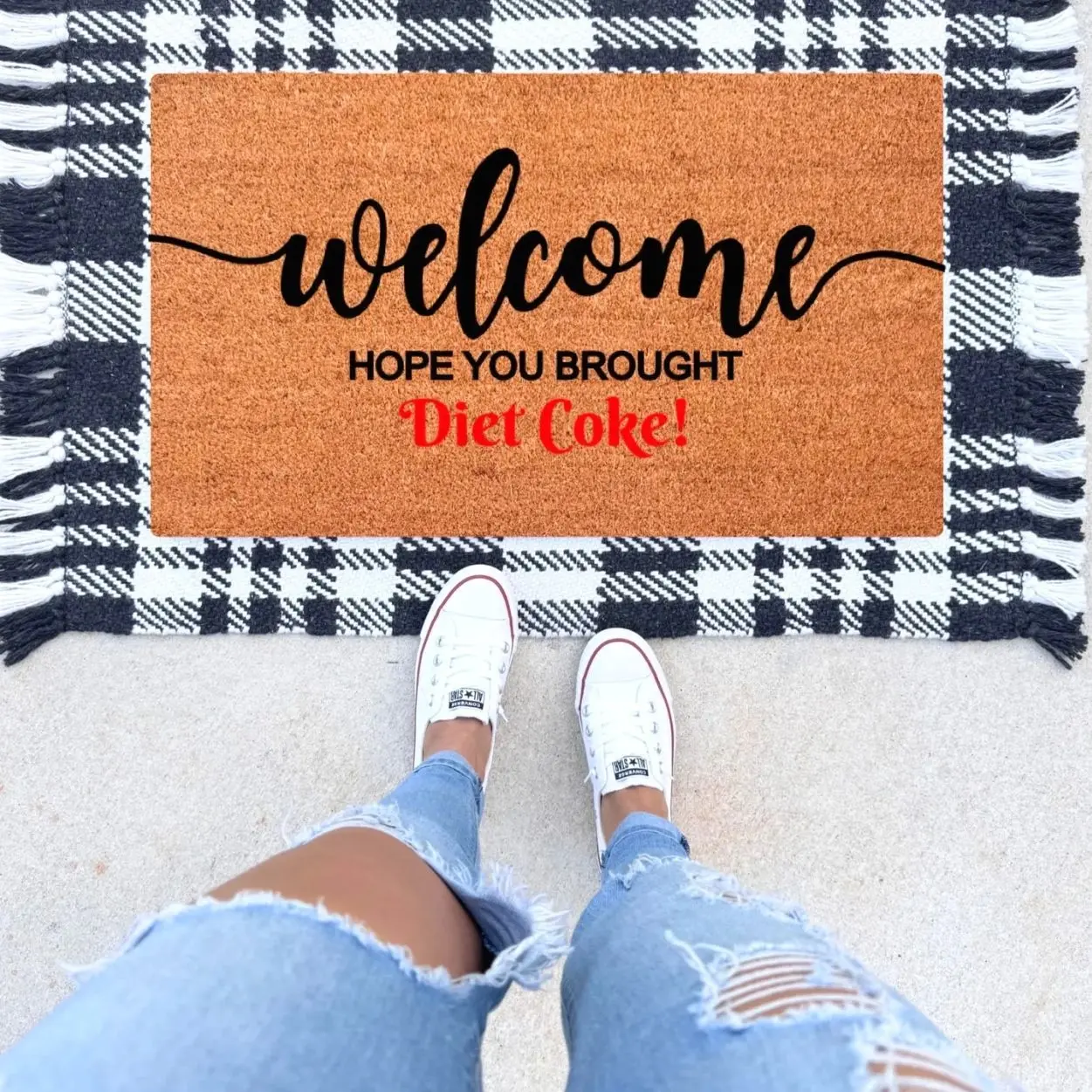 Hope You Brought Diet Coke, Come Back Doormat, Soda Doormat, Funny Doormat, Front Door Mat, Custom Doormat, Personalized Doormat