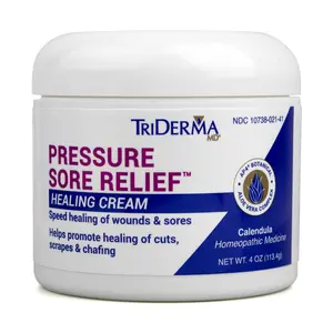 TriDerma Pressure Sore Relief Cream with AP4® Aloe Vera Complex for Healing Wounds & Sores Non-Greasy Dermatologist Tested