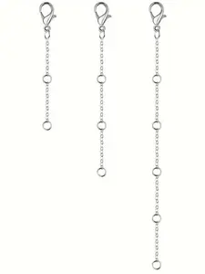 Stainless Steel Necklace Extension Chain Set, Necklace Layering Clasp, Fashion Jewelry for Women & Men, Trendy All-match & Exquisite Jewelry for Birthday Gift