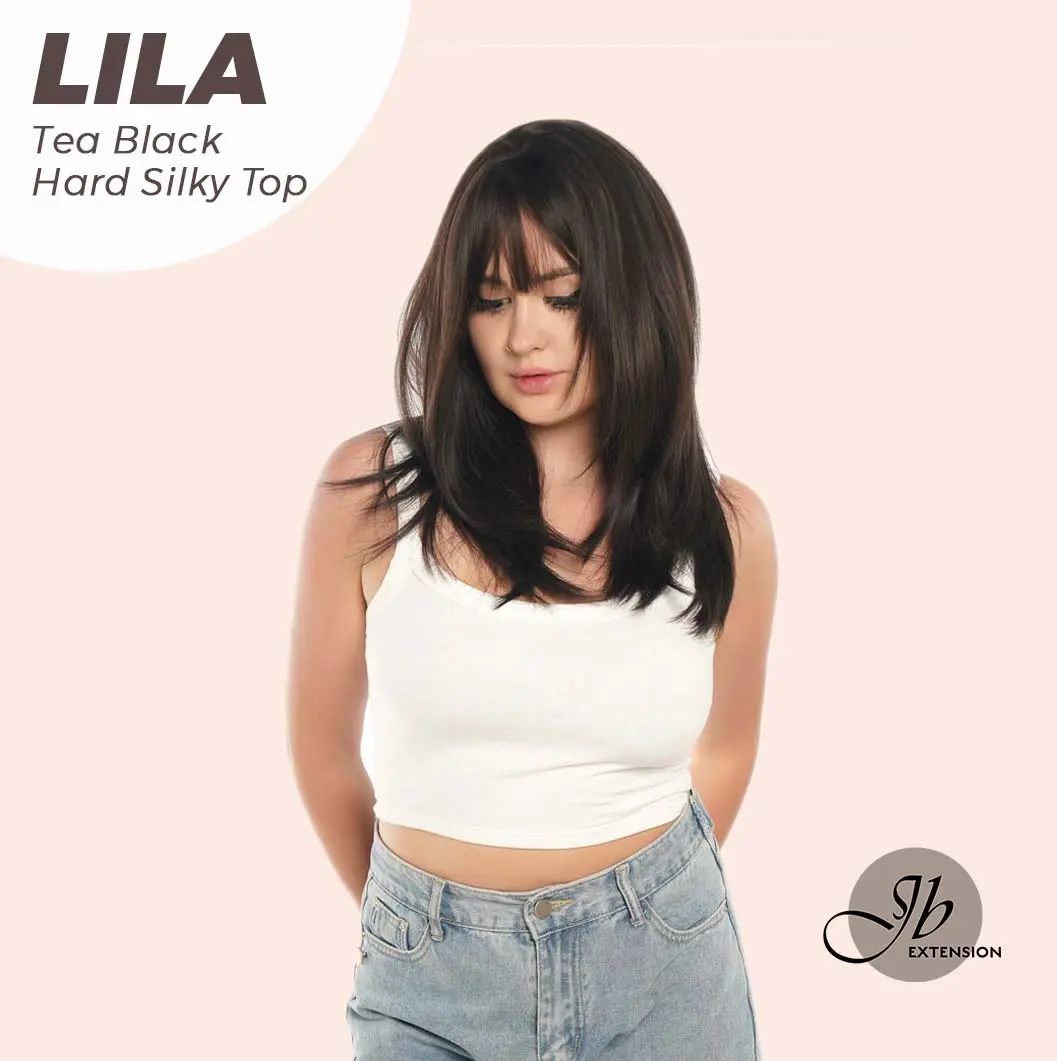 JBEXTENSION 20 Inches Scalpiana 3.5X4 Hard Silky Top Natural Scalp Effect Wig With Bangs LILA JBEXTENSION 20 Inches Scalpiana 3.5X4 Hard Silky Top Natural Scalp Effect Wig With Bangs LILA