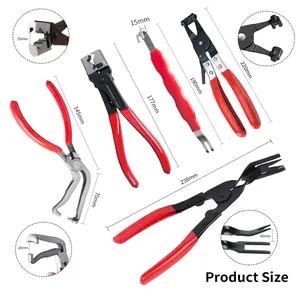 Automotive Electrical Disconnect Pliers Kit, Auto Repair Plier, Connector Separator 60 ° Pliers, Hose Clamp Plier, Car Trim Clip Removal Pliers, Plug Release Tool and Wire Terminal Removal, Heavy Duty Auto Repair Tools, Easy Grip & Removal
