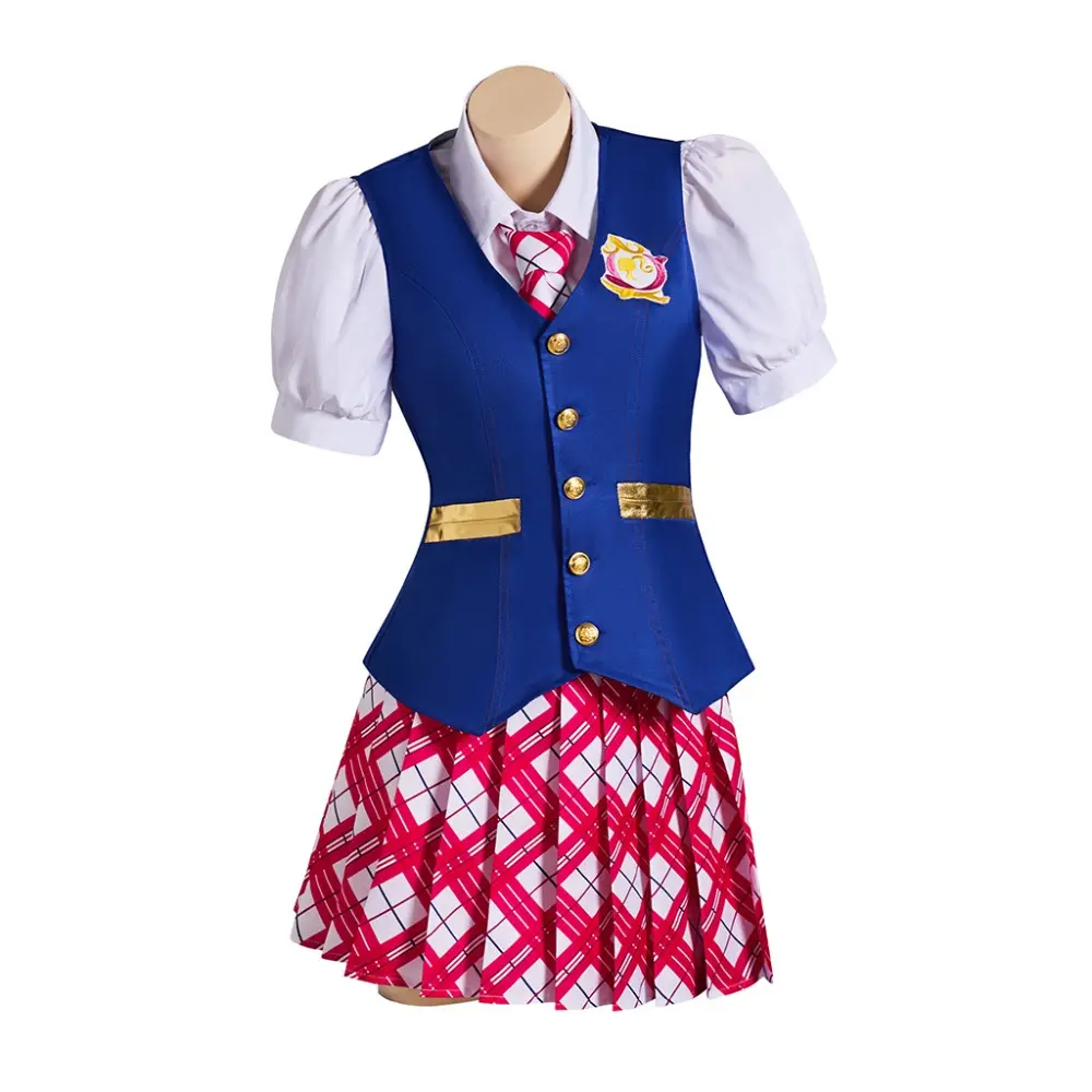 Women’s Delanxi Blue Princess-Inspired School Academy Uniform Costumes - Elegant Womenswear with Matching Accessories, Flattering Fit, Casual Wear Style, Flat Design, Cosplay, Lady, Comfortable, Aesthetics, Women's Clothes, Outfits, Elegance, Short Skirt,