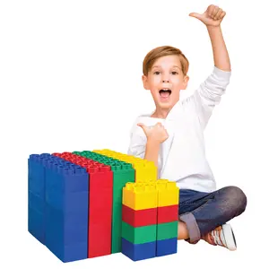 BiggoBlocks Jumbo Building Blocks 48 PC Learner Set for Kids Ages 3-8 Durable Plastic Blocks for Indoor & Outdoor Play STEM Education Tools