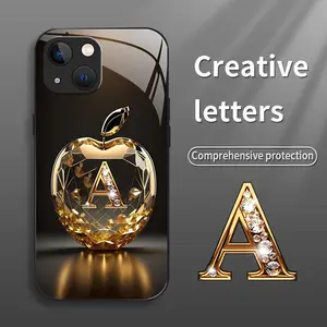 Suitable for [iPhone 13] New high-end glass mobile phone case New business simple metal paint electroplated glass mobile phone case Affordable price Anti-drop and anti-fingerprint 995