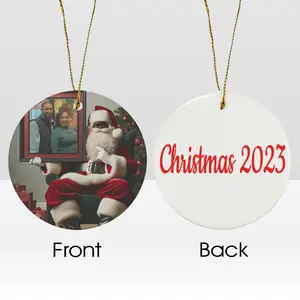 Personalized 3" Ceramic Christmas Ornament - Custom Name & Design