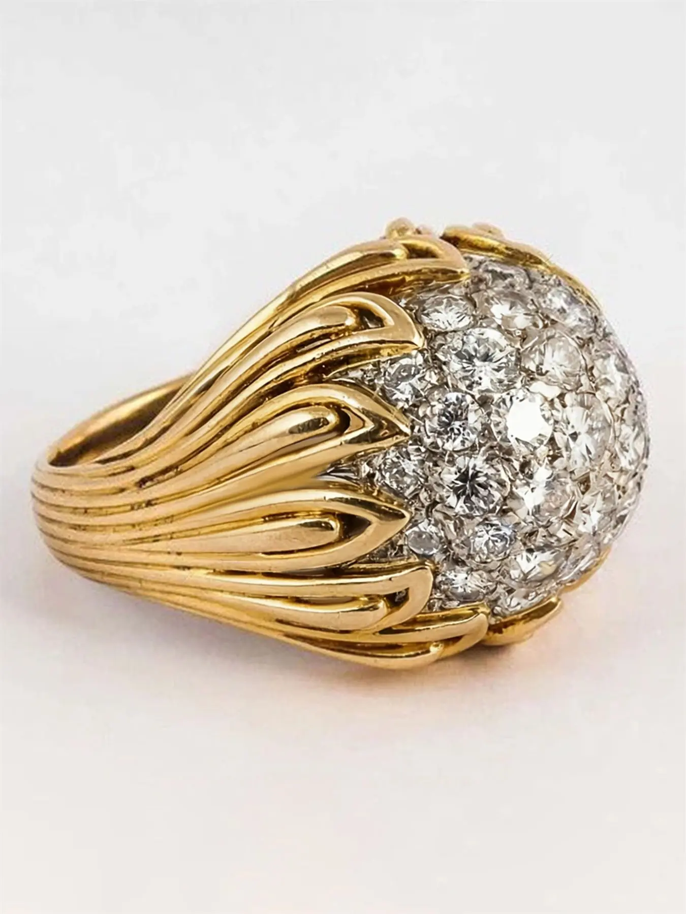 1 PC Luxury Cubic Zirconia Fashion Cuff Ring Statement Ring Exquisite Trendy Beautiful Rings For Women For Wedding Engagement Party Jewelry Valentine's Day Gift Jewelry Gifts, Wedding Rings