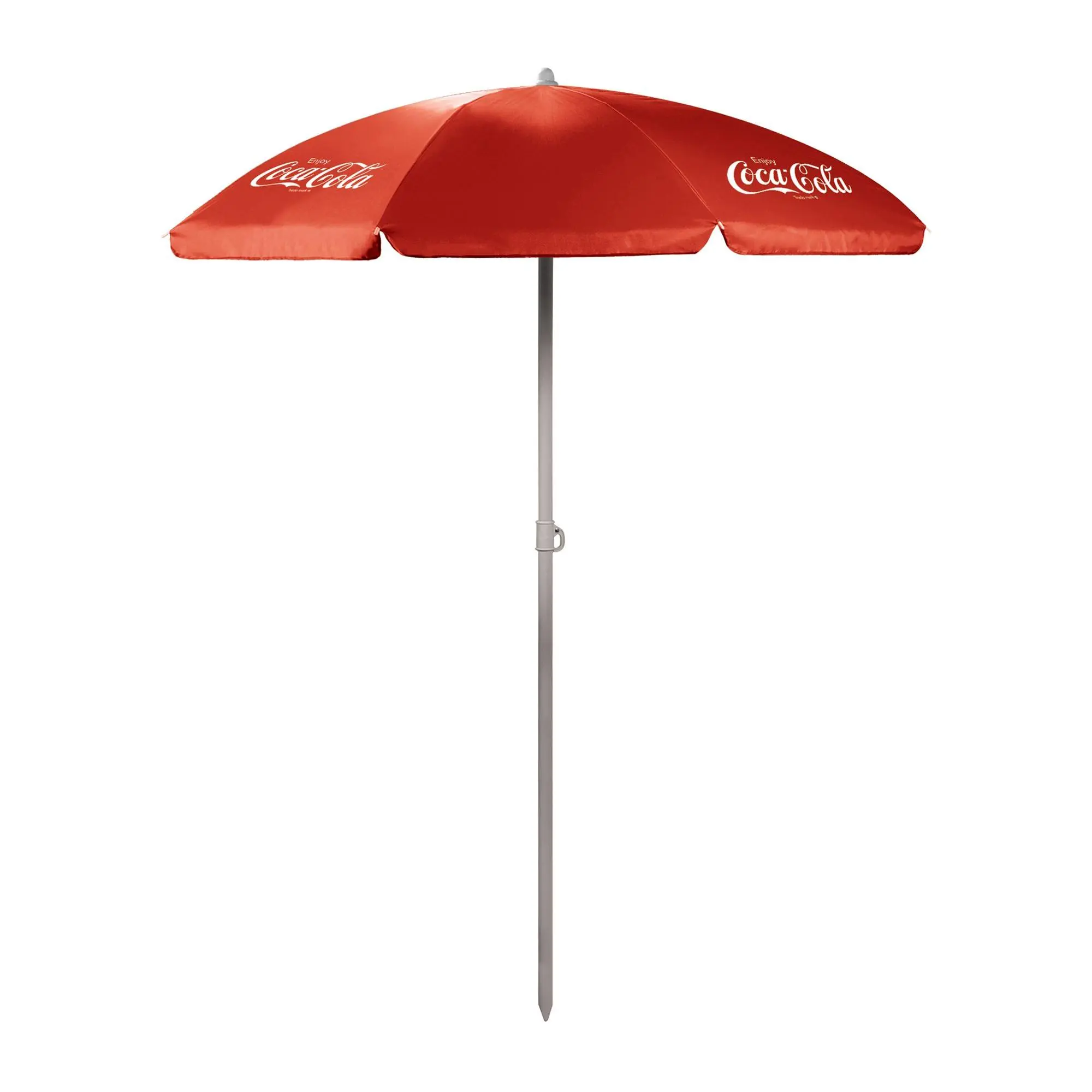 Picnic Time Coca-Cola 5.5 ft. Portable Beach Umbrella
