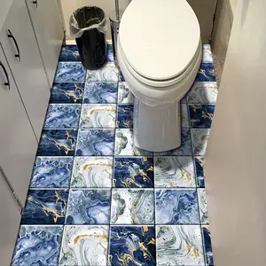 10pcs Retro Marble Pattern Floor Stickers Self Adhesive PVC Tile Decals for Kitchen Living Room Bathroom Wall Floor Table Cabinet Home Decoration DIY Decorative Floor Sticker Self Adhesive Tiles