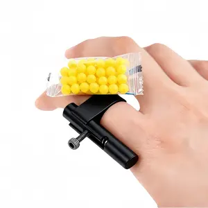 Mini Ring Gun Prop, Stress Relief Toy, Stress Relieving Accessory, Press and Release Flash Bullets, Mixed Colors, PC Material, Includes Props Bullets, Stress Relief Fidgeting