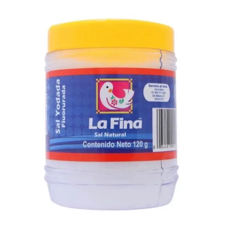 La Fina Sal 120g- Sal Yodada Fluorurada 120g