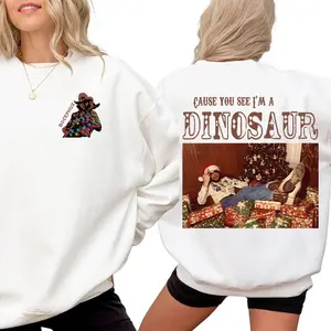 Dinosaur Hank Williams Jr.Bocephus Western Christmas Shirt Sweatshirt Hoodie, Funny cowboy quote tee, Country music legend shirt, Classic country fan gift, Premium Cotton T-Shirt, Trendy Summer Sun Tees