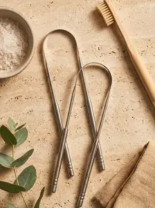 2-Pack Soft 304 Stainless Steel Tongue Scraper, Multi-Pack Tongue Scraping Tool for Gentle Deep Cleansing, Fresh Breath & Daily Oral Care (Mother's Day Gift Option)