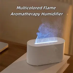 Summer Wins Portable Simulated Flame Air Aroma Diffuser, Lighting Mini Humidifiers Diffusers,  with Auto-Off Protection, Aromatherapy for Home, USB-Powered Desktop Room Humidifier and Fragrance Machine, Aromatherapy Diffusers .Perfect Holiday Gift