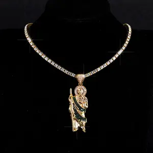 Vintage gold-plated pendant featuring God Jehovah, suitable for men and women as a fashionable accessory, ideal gift for festivals, and perfect for daily wear.