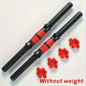 Universal Dumbbell And Barbell Combo Accessory Set - 2 Rubber-Coated Weight Bars + 4 Anti-Slip Bolts |   Professional Strength Training Equipment |   Star Lock Safety System |   Sweat-Absorbing Foam Grips |   Full Body Workout for Arms/Shoulders/Abs/Legs