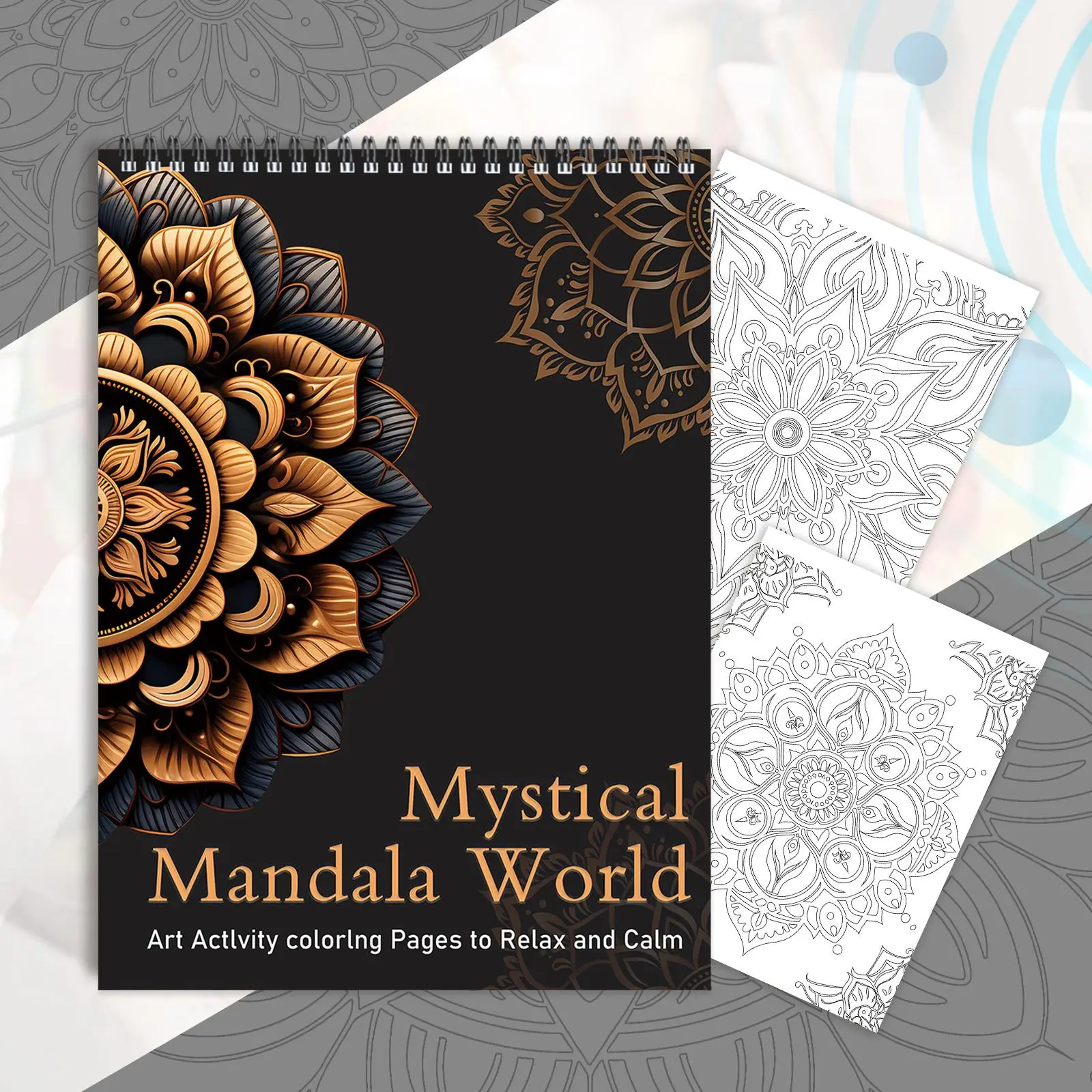 Mandala Pattern Coloring Book, 24 Original Patterns Mandala Coloring Book, DIY Painting Supplies for Adults & Teens, Perfect Gift for Birthdays