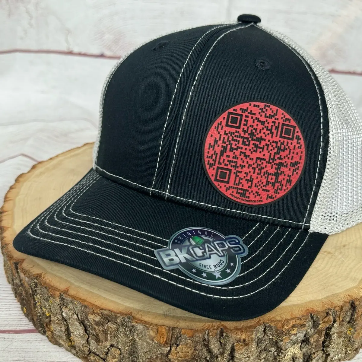 Black/white/ red flex fit