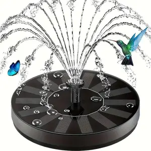 Round Floating Fountain, Pool Decorative Fountain, Bird Bath Bird Feeder, Solar Fountain - for bird baths, ponds, gardens, swimming pools and aquariums, Outdoor Solar Fountain