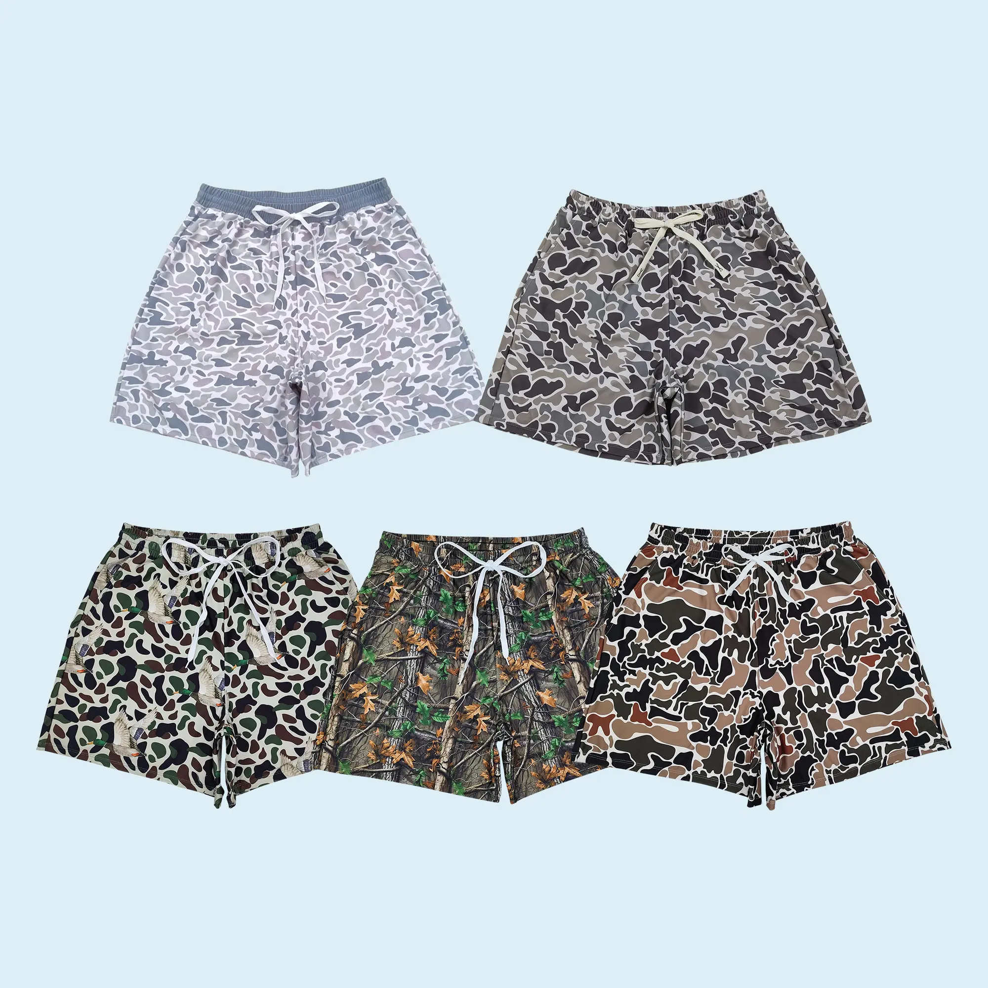 Adult man camouflage style summer swim trunks