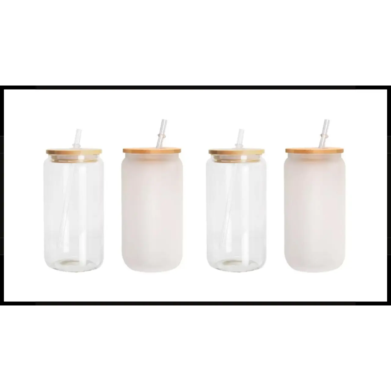 20 ounce Sublimation Clear and Frosted Glass