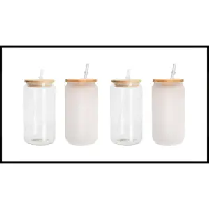 16 ounce Sublimation Glass- Clear or Frosted Glass