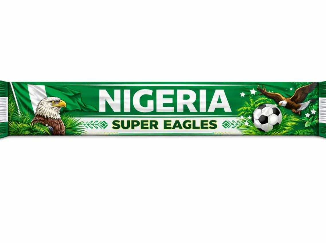Graphic Soccer Scarf for Fans, Team Spirit Accessory for Game Day Matches & Football Fashion Watch Parties, Watch Party, One Size